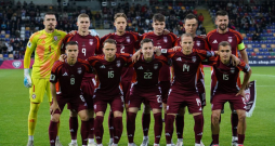 Latvijas vīriešu futbola izlase 2025. gada 10. jūnijā.