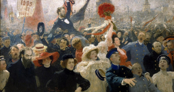 "1905. gada 17. oktobris". Krievu mākslinieka I. Repina glezna.