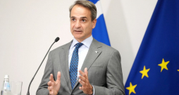 Grieķijas premjerministrs Kirjaks Micotakis. 