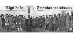 Iecerētās mototrases pamatakmens likšana. Iecerētās mototrases pamatakmens likšana.