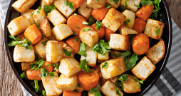 Cepta selerija ar burkāniem.