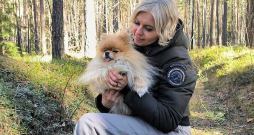 Jēkabpiliete Anta Ligere ar špicu Semīti.