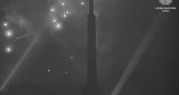 Padomju Artilērijas dienas salūts 1946. gadā. Kadrs no kinožurnāla "Padomju Latvija".