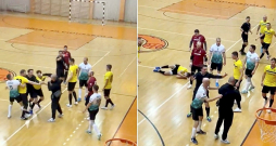 "OB Serviss" spēlētājam Aleksejam Krjukovičam pēc saņemtā sitiena ar dūri futzāla spēles laikā konstatēts smadzeņu satricinājums.