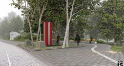 Piemineklis "Svešo varai spītējot" tiks veidots Rīgas vēsturiskajā centrā Radio ielā 1. Okupācijas muzeja pārstāvji uzsver, ka pilsētvidē izvietotās nacionālās identitātes zīmes šodien apliecina sabiedrības vērtības un stāsta Latvijas vēsturi.