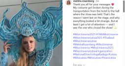 Ekrānuzņēmums no Meldras Rozenbergas "Instagram" profila.