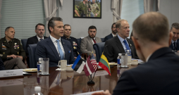 ASV aizsardzības ministrs Pīts Hegsets tiekas ar Baltijas valstu aizsardzības ministriem. 25.05.2025.