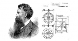 R. V. Tomsons un viņa riteņa ASV patents. R. V. Tomsons un viņa riteņa ASV patents.