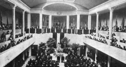 LU Lielās aulas atklāšana 1935. gada 28. septembrī. LU Lielās aulas atklāšana 1935. gada 28. septembrī.
