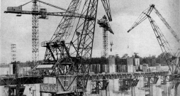 Pļaviņu HES būvlaukums 1964. gadā. Pļaviņu HES būvlaukums 1964. gadā.