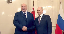 Baltkrievijas prezidents Aleksandrs Lukašenko un Krievijas prezidents Vladimirs Putins.