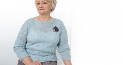 Džemperis mežģīņu adījumā.