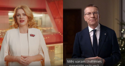 Ministru prezidente Evika Siliņa un Valsts prezidents Edgars Rinkēvičs.