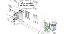 Zīmē Gatis Šļūka. Kāds aizgājis pa skuju taku...