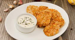 Ķirbja un kartupeļu kotletītes.