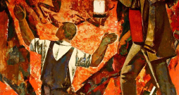 Ojārs Ābols. "Atklājums". 1967. Audekls, eļļa. LNMM kolekcija.