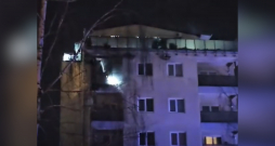 Ekrānuzņēmums no ugunsgrēka vietas.