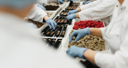 Uzņēmuma ražotnē.