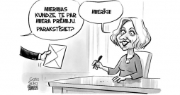 Zīmē Gatis Šļūka. Mieriņa par Miera prēmiju Zīmē Gatis Šļūka. Mieriņa par Miera prēmiju