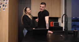 Niks Endziņš un Sindija Bokāne. Niks Endziņš un Sindija Bokāne.