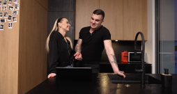 Niks Endziņš un Sindija Bokāne.