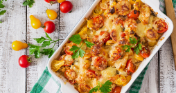 Kartupeļu sacepums ar sēnēm. Kartupeļu sacepums ar sēnēm.