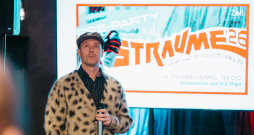 Reperis Gustavo festivāla "Straume" ieskandināšanas pasākumā.