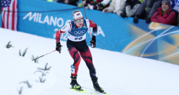 Slēpotāja Patrīcija Eiduka piedalās 20 kilometru skiatlona sacensībās Tesero 2026. gada Milānas un Kortīnas ziemas olimpiskajās spēlēs Itālijā.