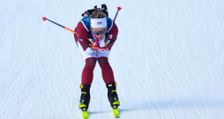 Biatloniste Baiba Bendika biatlona jauktajā stafetē 2026. gada Milānas un Kortīnas ziemas olimpiskajās spēlēs Itālijā.