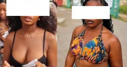 Sievietes rādītas ar visu seju, kas arī Āfrikā šādās situācijās ir pārkāpums.