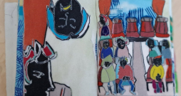 Sabīne Lagzdiņa. "Mans vectēvs – autobusa šoferis" ( 2024, sublimācijas druka, poliesters ).