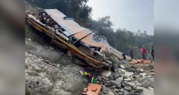 Avārijā iesaistītais autobuss.