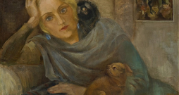 Aleksandra Beļcova, "Aktrises Antas Klints portrets". 1932. Audekls, eļļa. Latvijas Nacionālā teātra krājums.