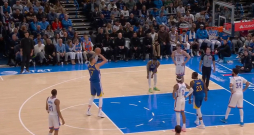 Kristaps Porziņģis uz soda līnijas.