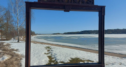 Skats uz Daugavu Pļaviņās šā gada marta sākumā.