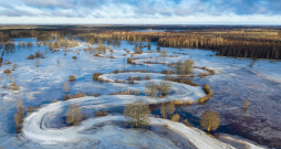 Somā Nacionālajā parkā piektais gadalaiks nekad nesākas vienā un tajā pašā laikā. Pašlaik plūdu teritorijās vēl daudz ledus.