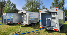 Ūdensvadu skalošanas iekārtas.