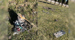 Silmalas pagastā atrastās drona atlūzas.