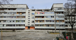 Sprādzienā cietusī ēka Bauskas ielā 15.