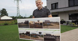 Staņislavs Gendelis, LU vadošais pētnieks pie savas savrupmājas, kura pērn ieguvusi pirmo vietu konkursa nominācijā "Energoefektīvākā savrupmāja Latvijā", ir gandarīts: "Projektēšanā ieguldītais darbs atmaksājas."