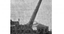 Vecās spēkstacijas skurstenis bija 60 metru augsts.