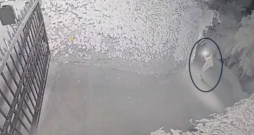 Aizdomās turētais videonovērošanas kameru ierakstā.