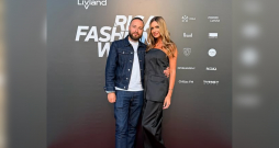 Kristīne Jelinska kopā ar jauno partneri Jevgeņiju.