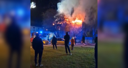 Ugunsgrēks divstāvu mājā Purvciemā, Rīgā.