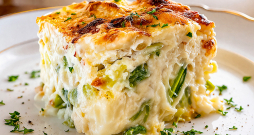 Sparģeļu sacepums.