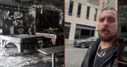 Ugunsgrēka sekas "The Sinners" bārā. Miks Galvanovskis.