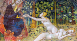 Renesanses mākslinieka Bartolo di Fredi freska “Ievas radīšana”. 1365. gads.