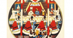 R. Sutas apgleznotais šķīvis "Kāzas".