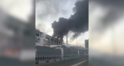 Krievijas naftas rūpnīca Tuapsē atkal liesmās.