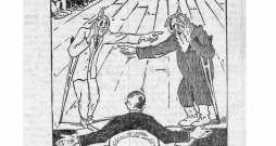 "Jaunāko Ziņu" karikatūra par Varakļānu prāvu.